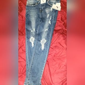 Ripped Skinny jeans (GoGo Jeans brand) size 7 in Juniors.